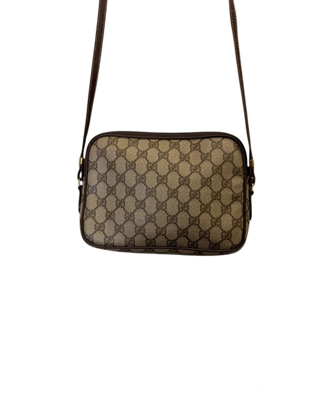 Vintage Gucci Brown GG Supreme Canvas Crossbody Bag - Picture 4 of 16